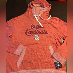 NWT MLB ST Louis Cardinals Distressed Relaxed Hoodie Sweatshirt Pockets large xL